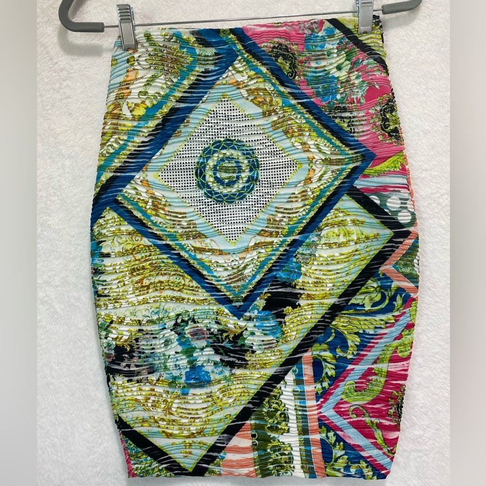 Colorful Geometric Print Women's Pencil Skirt